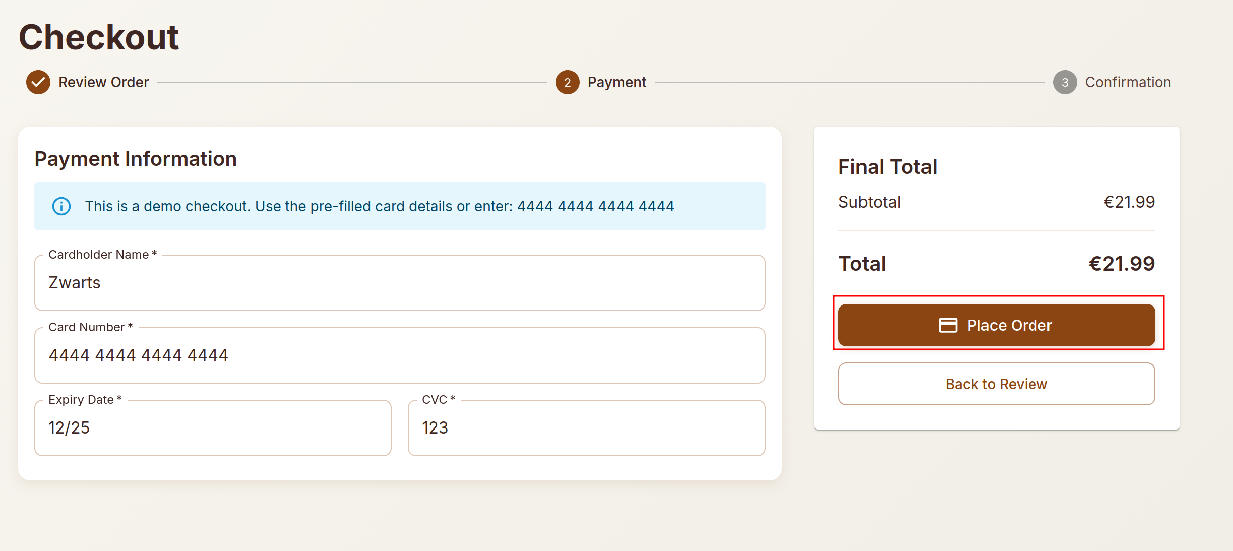 Payment - UI