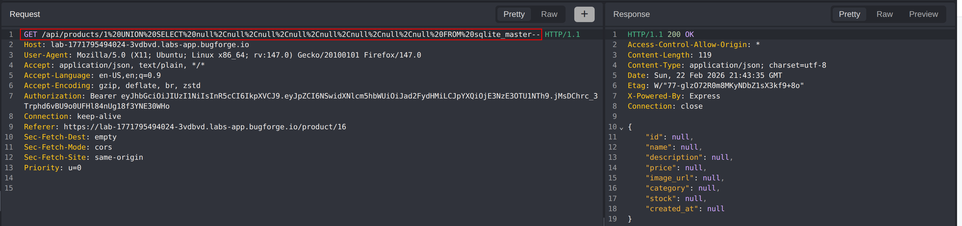 Null Payload