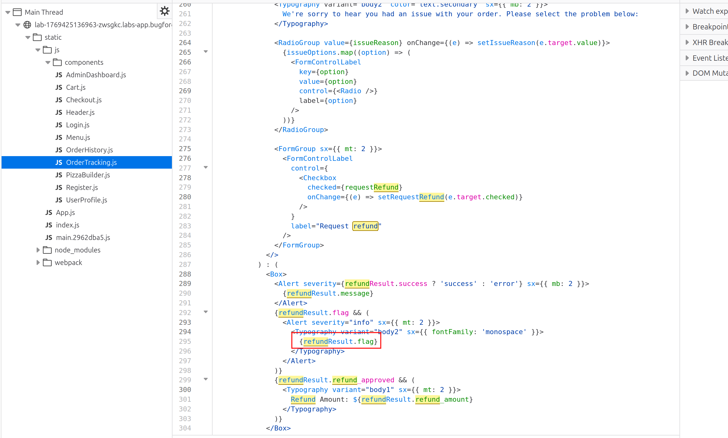 Order Tracking - Refund Source Code