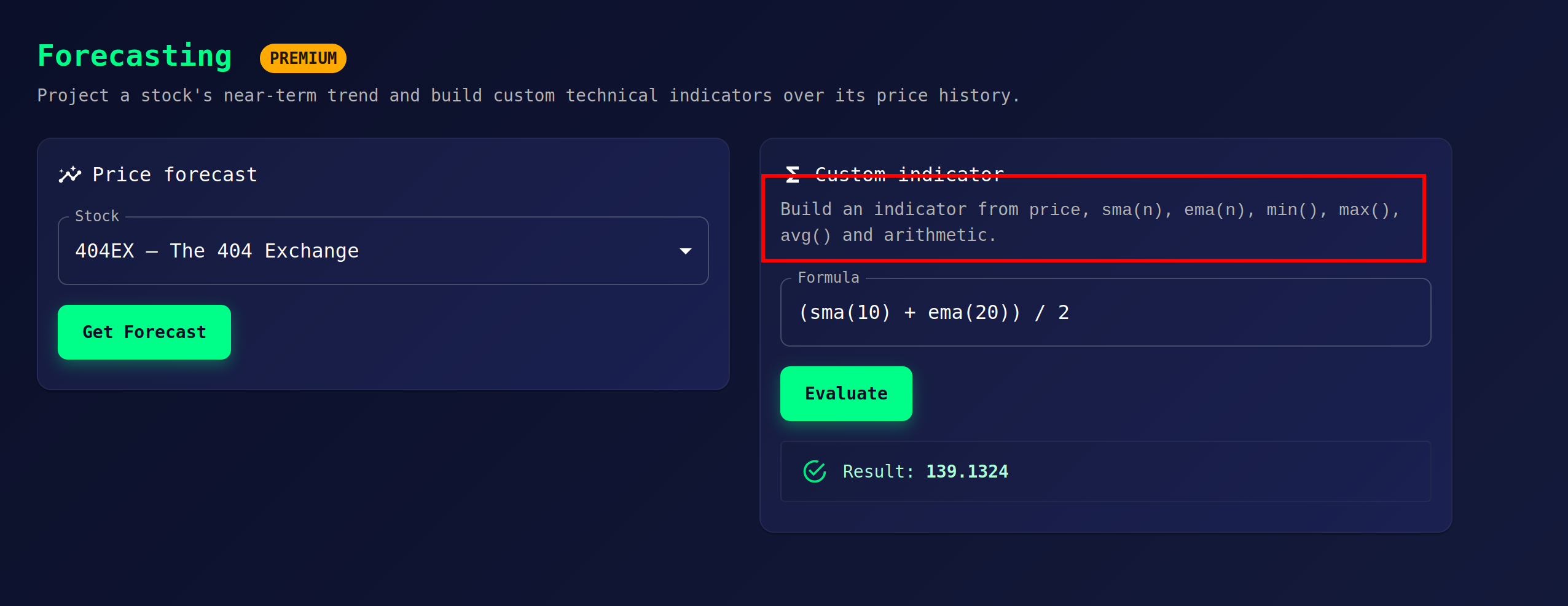 Forecasting UI