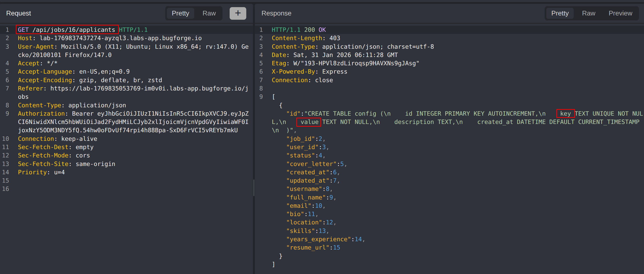 Extract Config Columns - Response