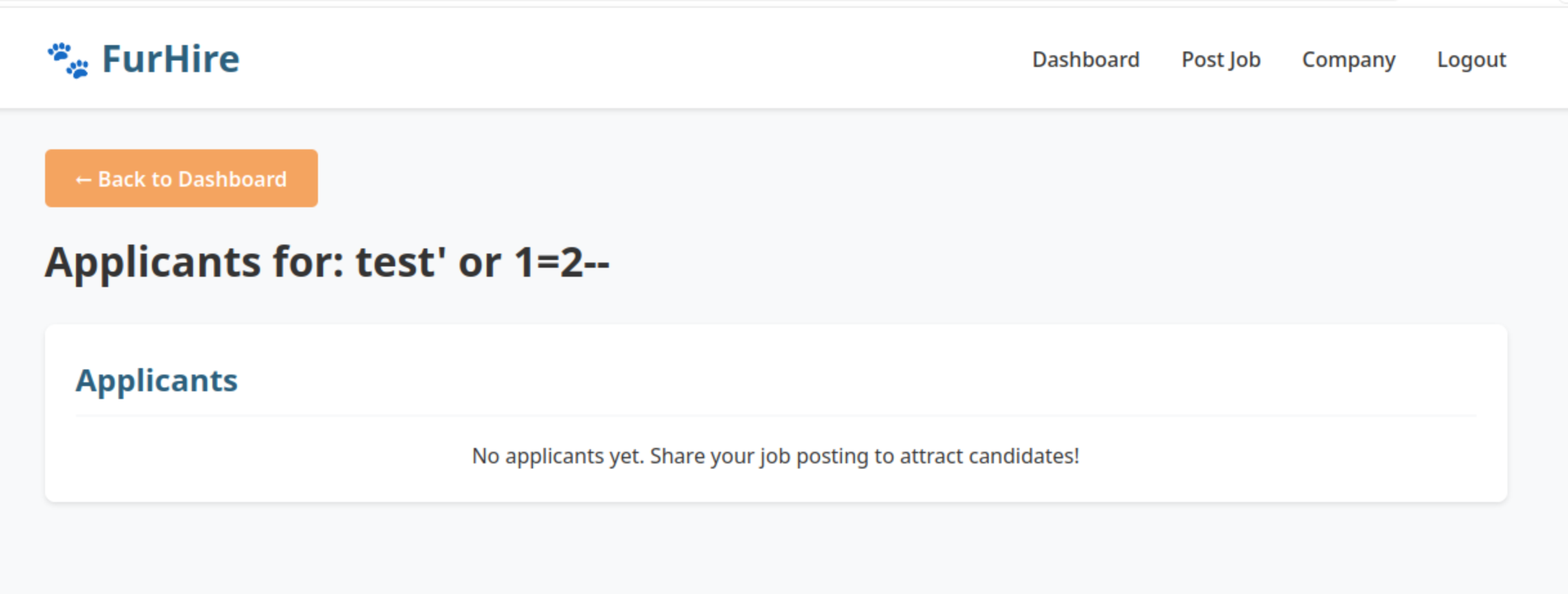 No Applications Displayed - UI