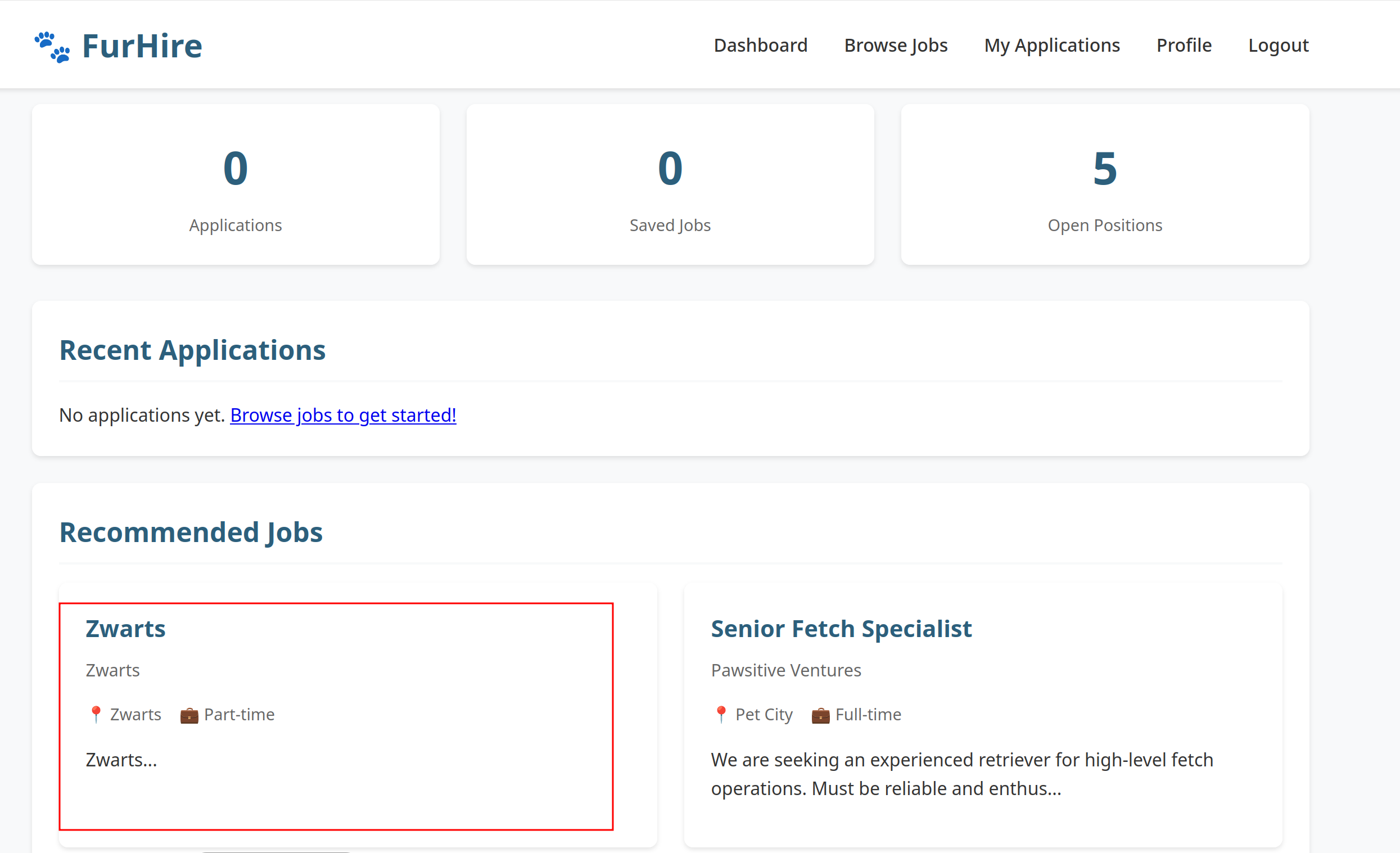 Job Seeker - Application
