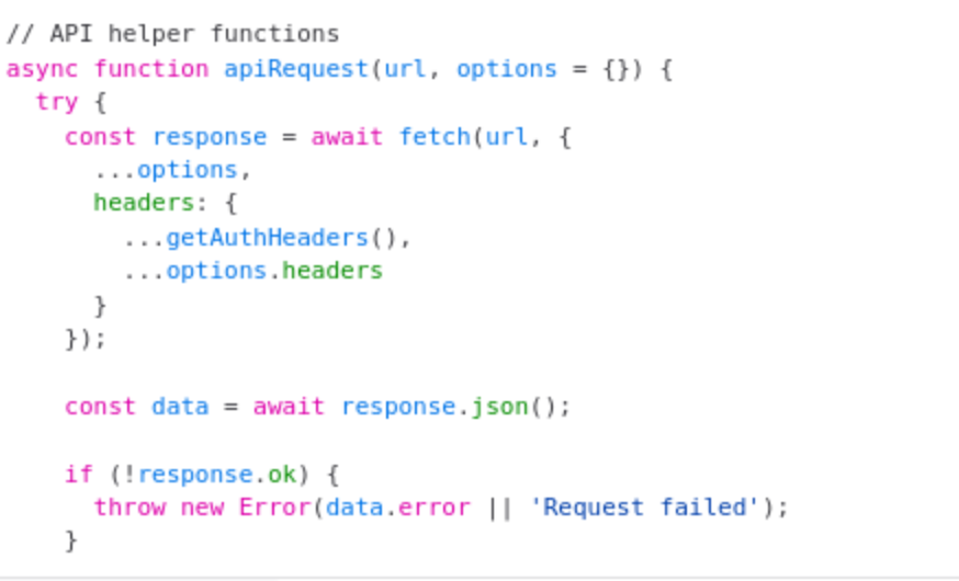 apiRequest Helper