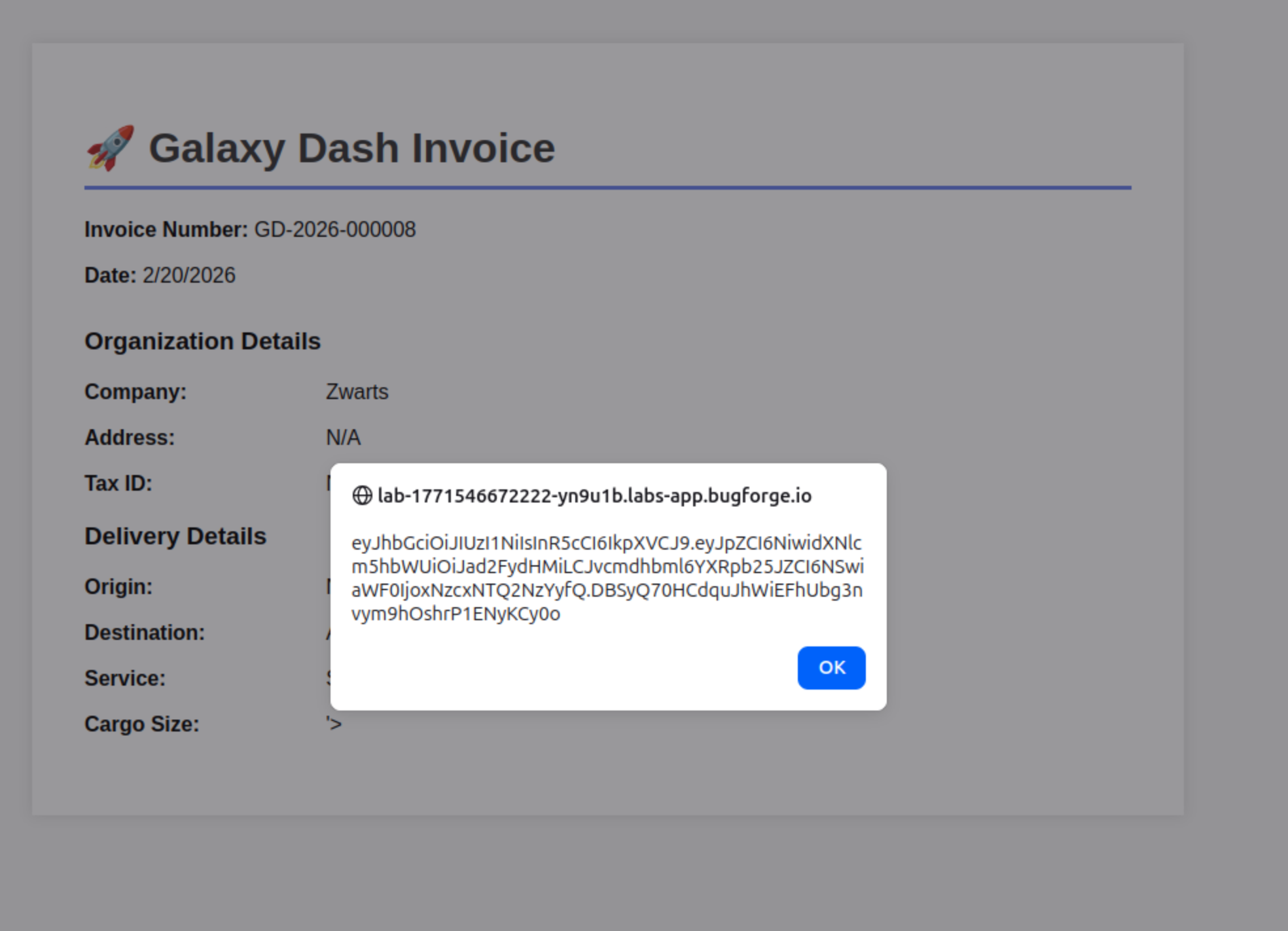 XSS - Token Extracted